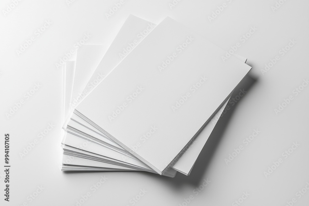 Blank A4 Stacked Paper Mockup isolated created with Generative AI Blank A4 Stacked Paper Mockup isolated created with Generative AI
