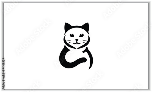 Cat icons collection. Kittens emoji symbols set. Black and white simple outline cats head kitten icons