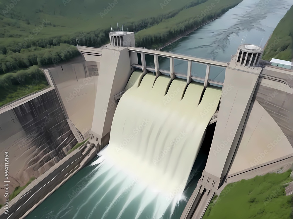 Power stations generate electricity from water flow, creating ecological benefits and contributing to clean energy solutions