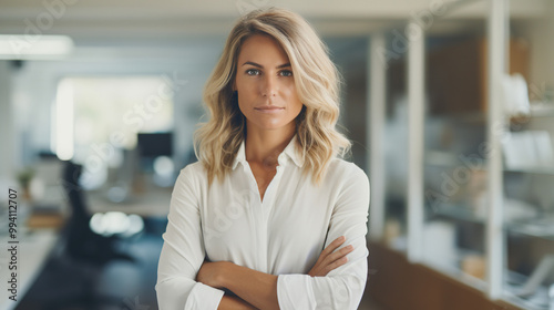 portrait business woman in office.