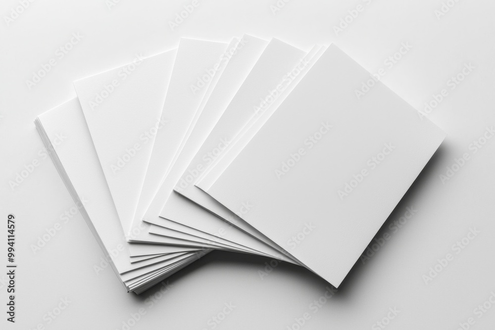 Blank A4 Stacked Paper Mockup isolated created with Generative AI Blank A4 Stacked Paper Mockup isolated created with Generative AI