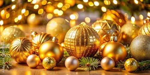Elegant Gold Christmas Decorations for a Festive Holiday Atmosphere and Home Decor Inspiration