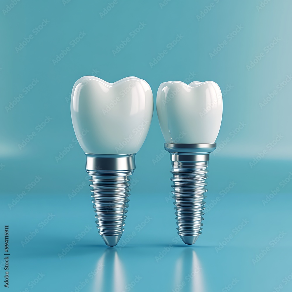 Dental care essentials on blue background: Tooth models, toothbrush, dental implants, and tools showcasing oral hygiene, dentistry, and modern dental care. Dental care essentials on blue background: Tooth models, toothbrush, dental implants, and tools showcasing oral hygiene, dentistry, and modern dental care.