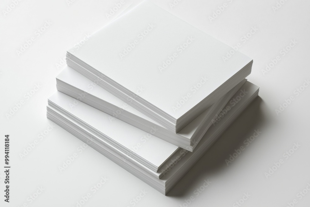Blank A4 Stacked Paper Mockup isolated created with Generative AI Blank A4 Stacked Paper Mockup isolated created with Generative AI