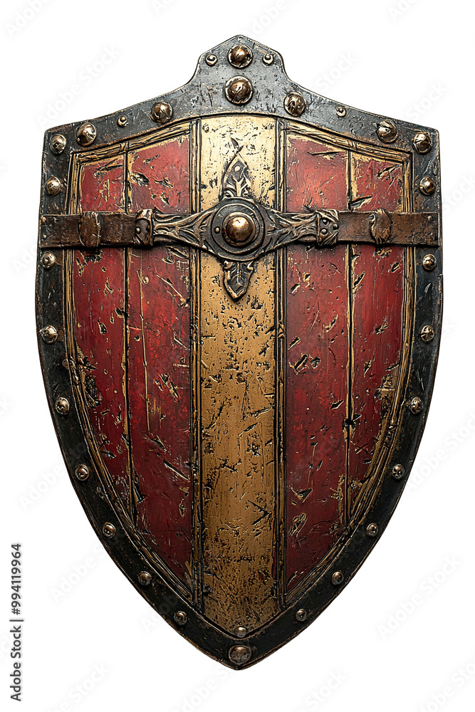 Knight shield side view, on isolated transparent background Knight shield side view, on isolated transparent background