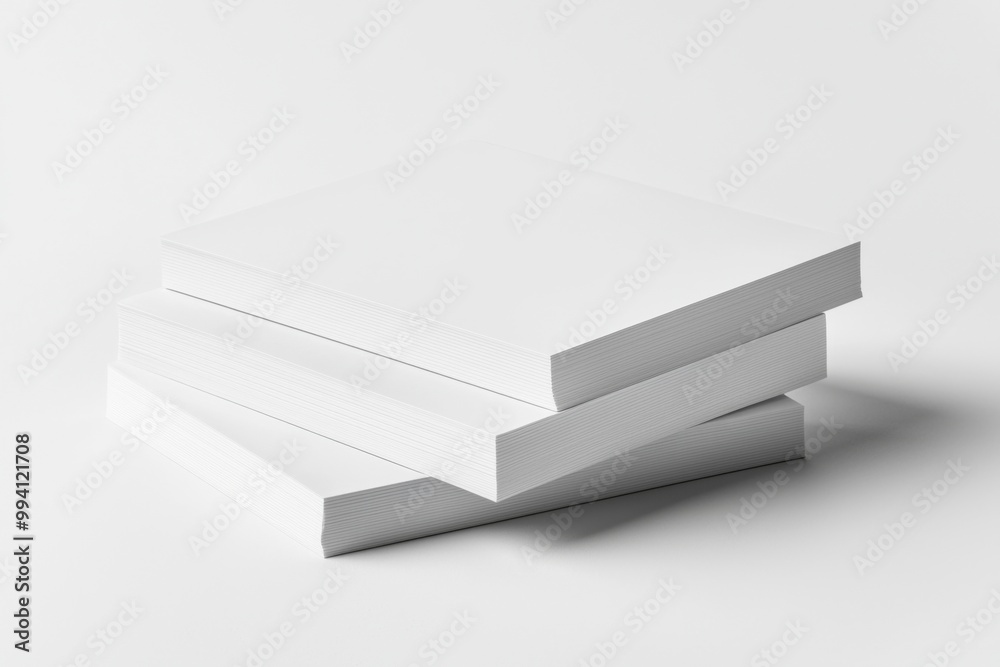 Blank A4 Stacked Paper Mockup isolated created with Generative AI Blank A4 Stacked Paper Mockup isolated created with Generative AI