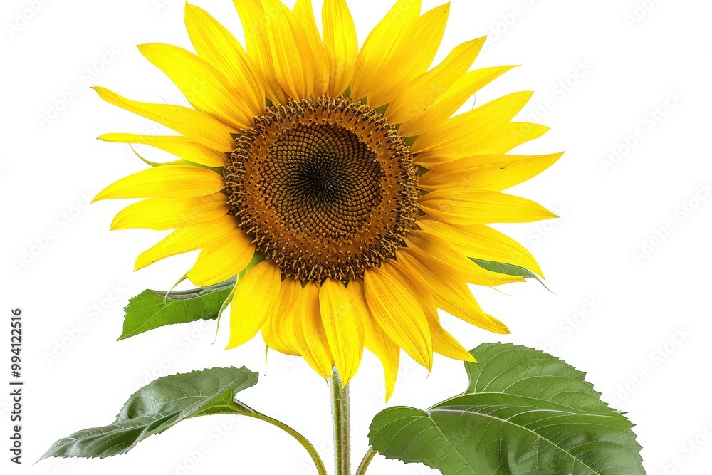 Obraz premium Close-up Sunflower field, beautiful sunflowers with bees