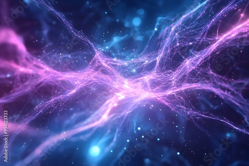 Captivating digital showcasing the complex and fascinating world of quantum physics  Featuring vibrant abstract patterns geometric shapes