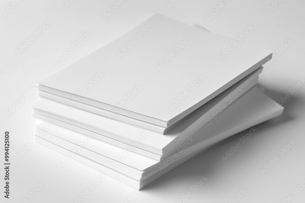 Blank A4 Stacked Paper Mockup isolated created with Generative AI Blank A4 Stacked Paper Mockup isolated created with Generative AI