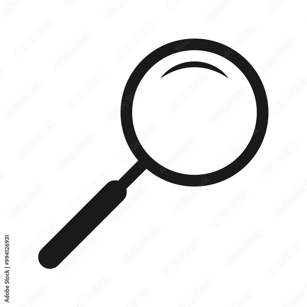 Search magnifying glass flat icon for apps and websites. Color editable Search magnifying glass flat icon for apps and websites. Color editable