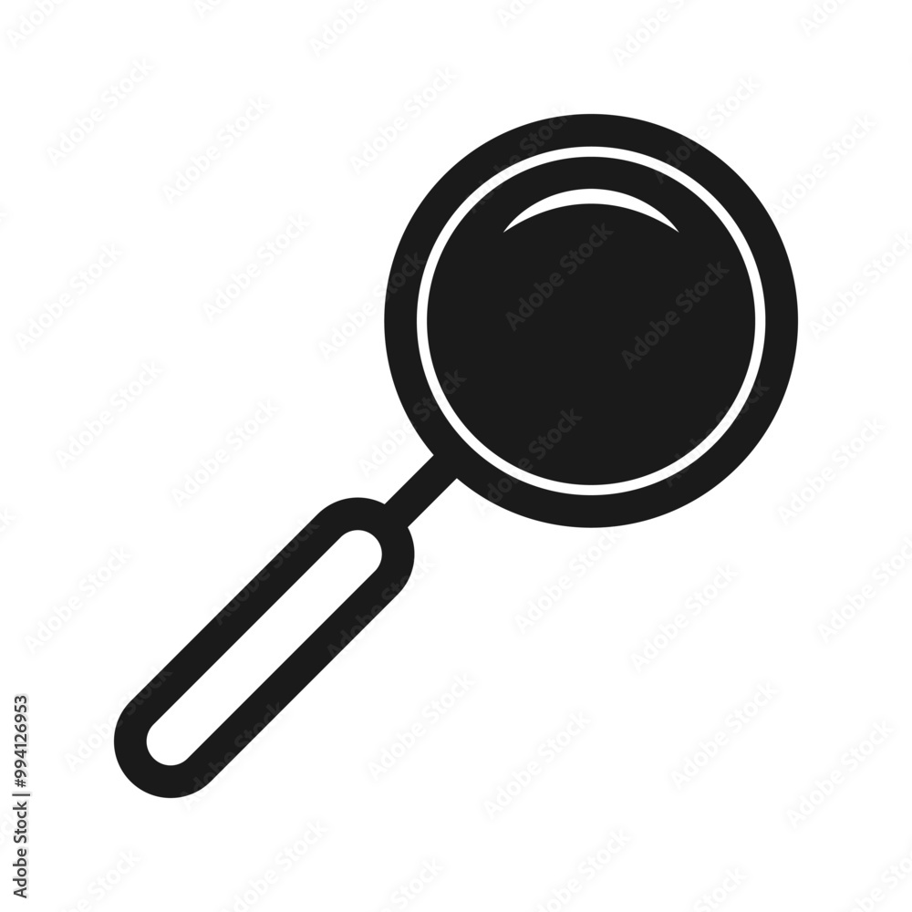 Search magnifying glass flat icon for apps and websites. Color editable