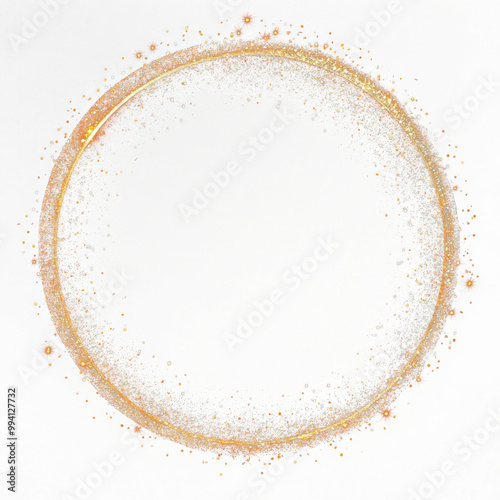 Obraz na płótnie PNG Circular glitter circle golden. w salonie