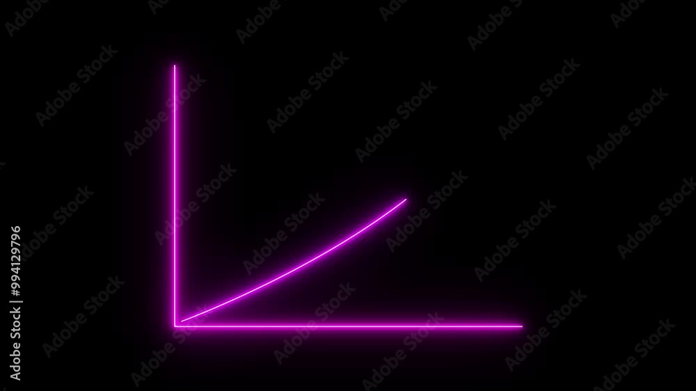 Abstract neon arrow up business graph icon animation. Abstract neon arrow up business graph icon animation.