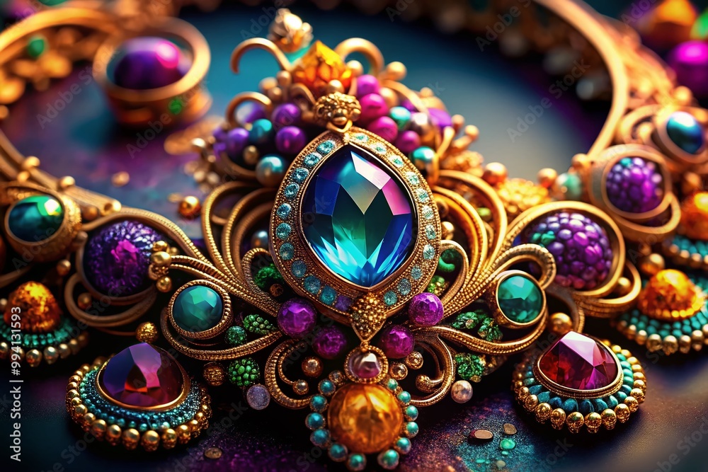 Elegant Jewels with Intricate Curls and Twists Showcasing Luxury and Craftsmanship in Design Elegant Jewels with Intricate Curls and Twists Showcasing Luxury and Craftsmanship in Design