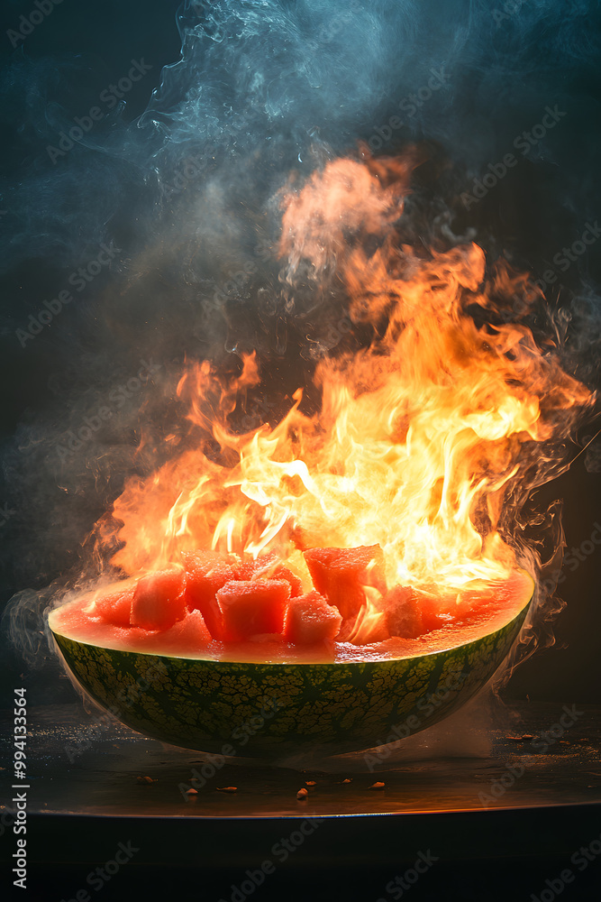 Flaming Watermelon Flaming Watermelon