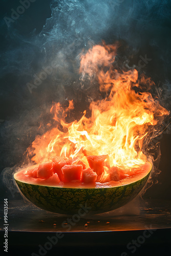 Flaming Watermelon