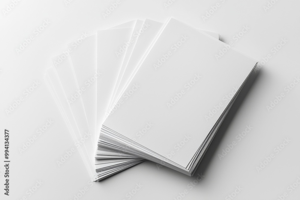 Blank A4 Stacked Paper Mockup isolated created with Generative AI Blank A4 Stacked Paper Mockup isolated created with Generative AI