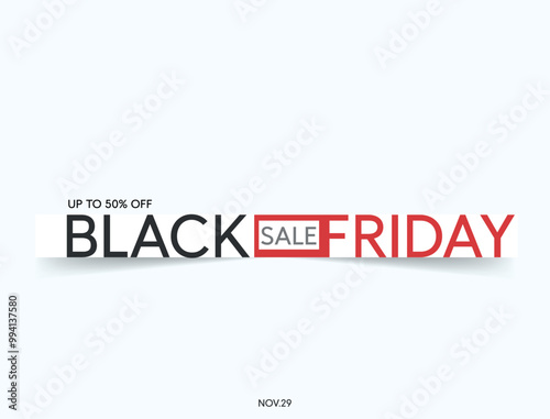 Black Friday, inscription on white background.