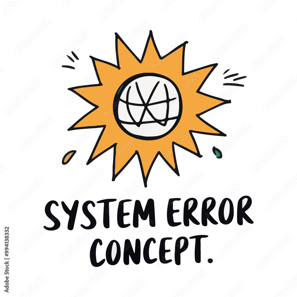 Fototapeta premium System Error Web banner for website