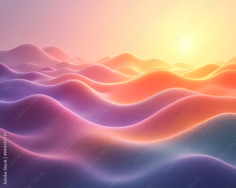 Fototapeta premium purple yellow wave elements abstract background