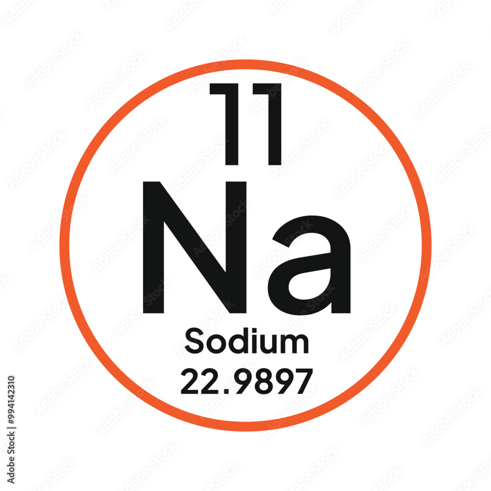 Sodium periodic table icon vector logo template. Na. Sodium periodic table icon vector logo template. Na.