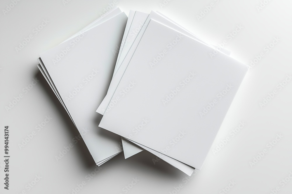 Blank A4 Stacked Paper Mockup isolated created with Generative AI Blank A4 Stacked Paper Mockup isolated created with Generative AI