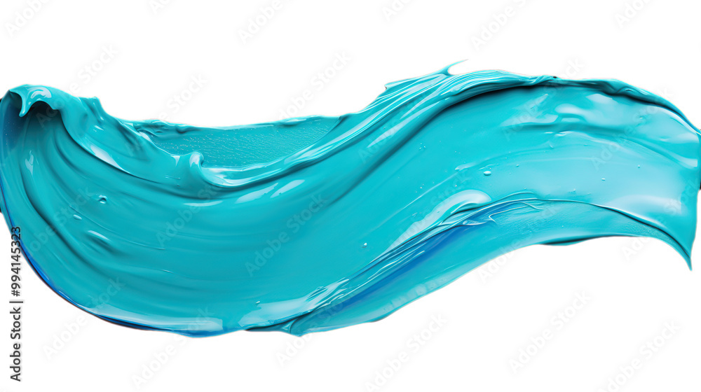 Abstract Turquoise Blue Paint Stroke on Black Background Abstract Turquoise Blue Paint Stroke on Black Background