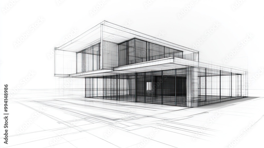 Modern House Architectural Sketch Modern House Architectural Sketch