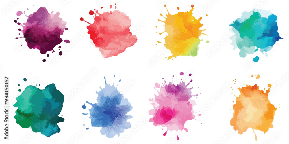 Abstract pattern with blue watercolor clouds on white background, watercolor vector stains; background for title and logo. Abstract pattern with blue watercolor clouds on white background, watercolor vector stains; background for title and logo.