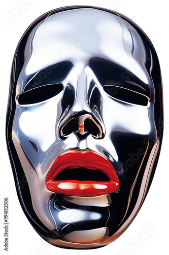 PNG A very sad mask drawing disguise lipstick. AI generated Image by rawpixel. photo