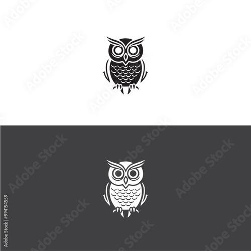 owl logo vector icon