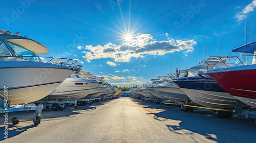 Boats Parked in a Row