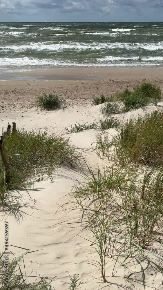 The Baltic Sea on the beach, waves and wind. The Baltic Sea on the beach, waves and wind.
