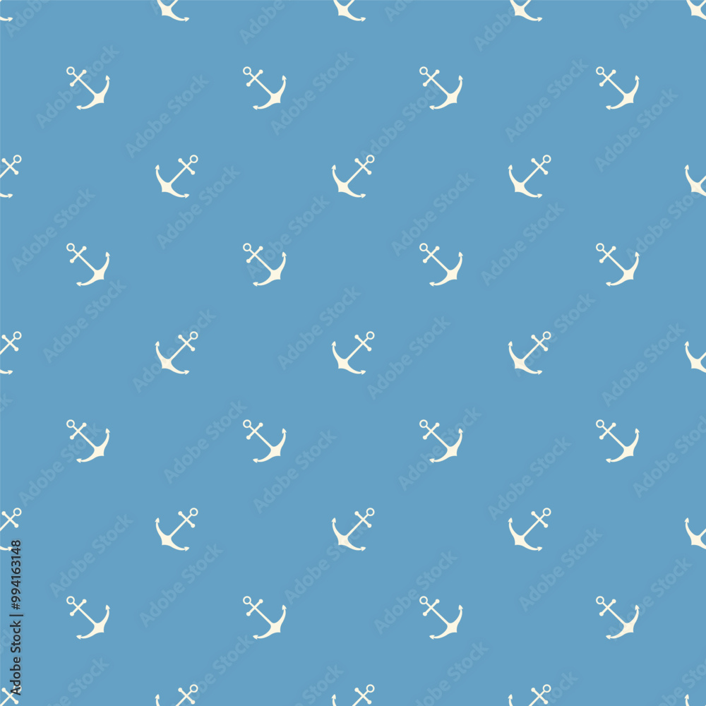 Nautical seamless pattern with ship anchors. Vector illustration Nautical seamless pattern with ship anchors. Vector illustration