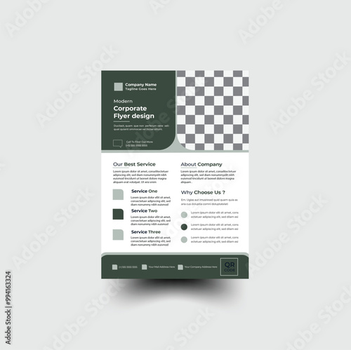 Creative Corporate & Business Flyer Brochure Template Design, Professional corporate business flyer template design, Geometric shape used for business poster layout.
