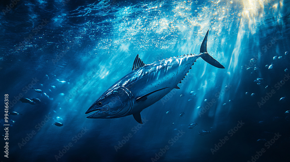 Fototapeta premium Tuna in the Deep Blue Sea