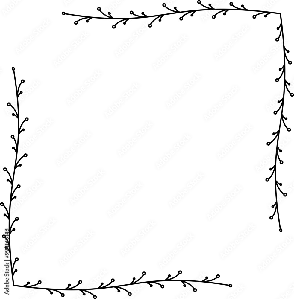 Obraz premium Floral border frame design element vector