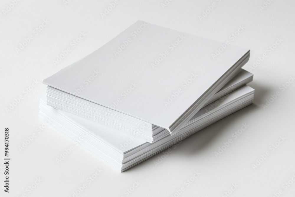 Blank A4 Stacked Paper Mockup isolated created with Generative AI Blank A4 Stacked Paper Mockup isolated created with Generative AI