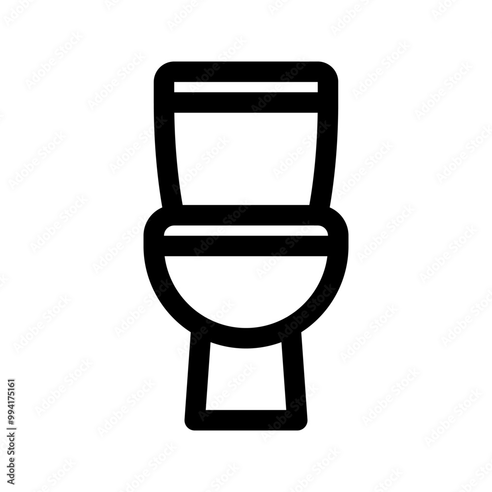 Toilet bowl line icon. Vector graphics Toilet bowl line icon. Vector graphics