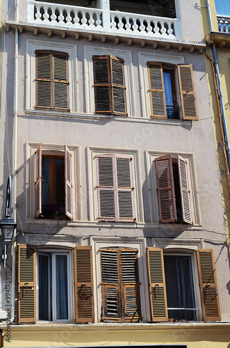 building facade and shutters french style