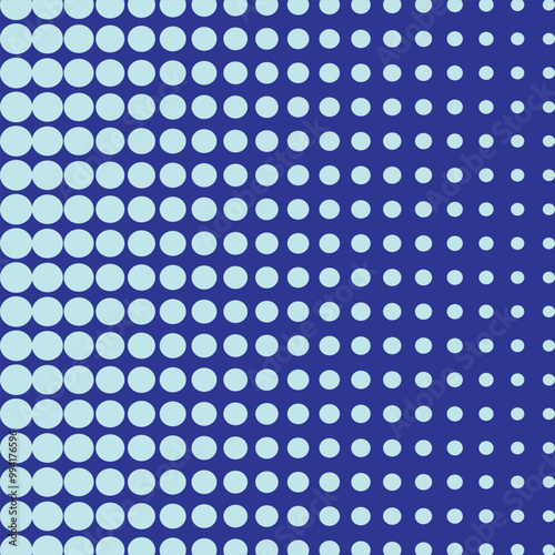  simple light sky color polka dot halftone blend pattern on blue color background.