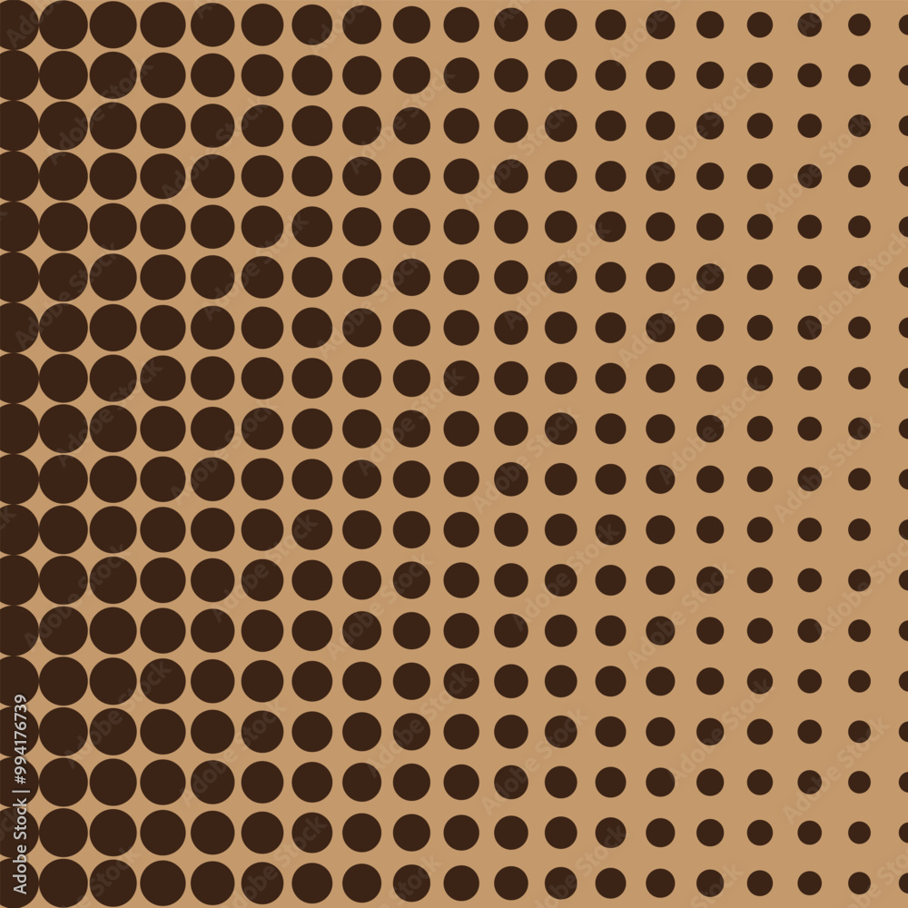 simple dark brown colour halftone polka dot pattern with light brown colour background. simple dark brown colour halftone polka dot pattern with light brown colour background.
