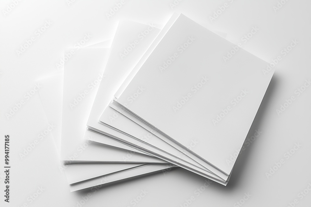 Blank A4 Stacked Paper Mockup isolated created with Generative AI Blank A4 Stacked Paper Mockup isolated created with Generative AI