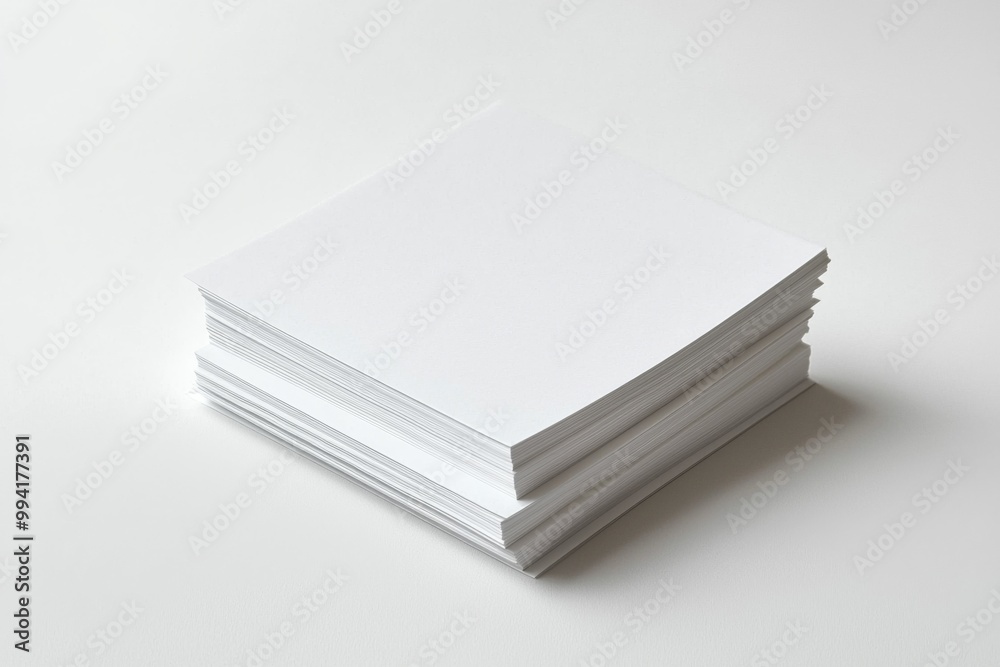 Blank A4 Stacked Paper Mockup isolated created with Generative AI Blank A4 Stacked Paper Mockup isolated created with Generative AI