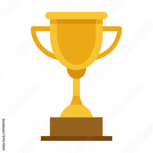 Gold trophy vector illustration