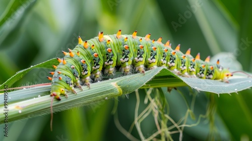 Green and Yellow Striped Corn Earworm (Helicoverpa zea): Feeding Habits, Camouflage, and Advanced Pest Management for Corn Crops photo