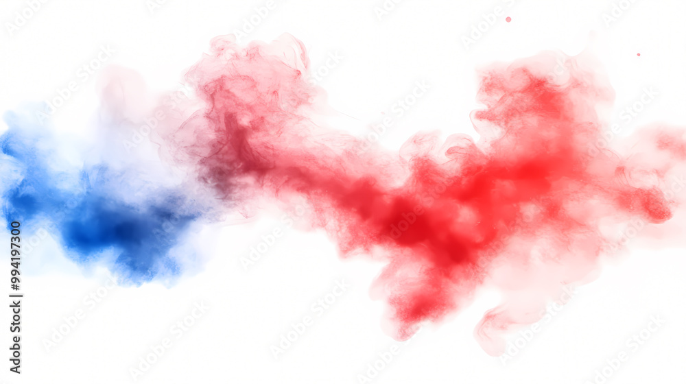 A colorful smoke cloud with red, blue, and white streaks. The red and blue smoke is dense and the white smoke is thin and wispy. The smoke appears to be coming from a fire or explosion A colorful smoke cloud with red, blue, and white streaks. The red and blue smoke is dense and the white smoke is thin and wispy. The smoke appears to be coming from a fire or explosion
