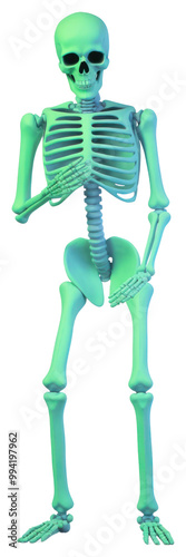 PNG Skeleton man peaking human illustration educational. photo