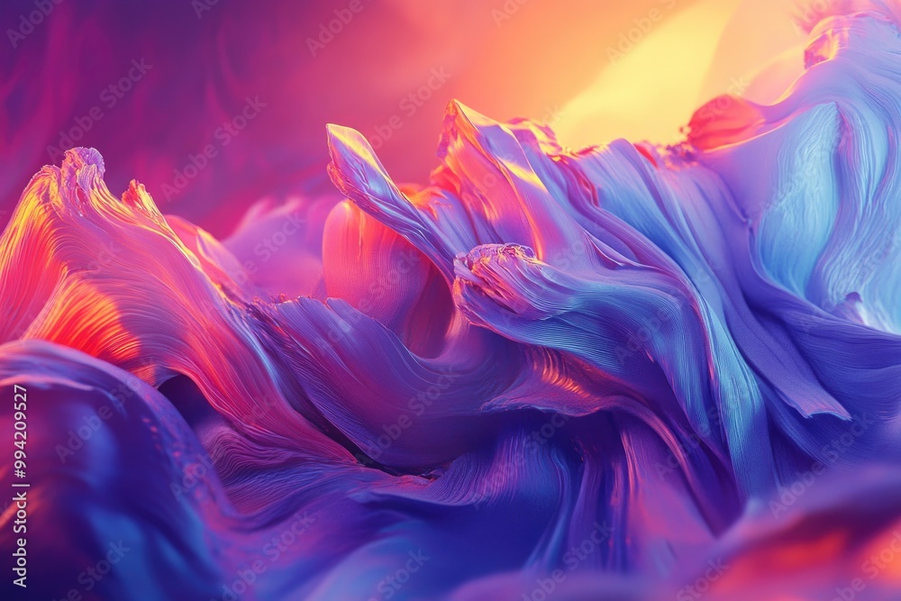 Obraz premium Vibrant digital artwork featuring a 3D rendered design ideal for high resolution wallpaper usage