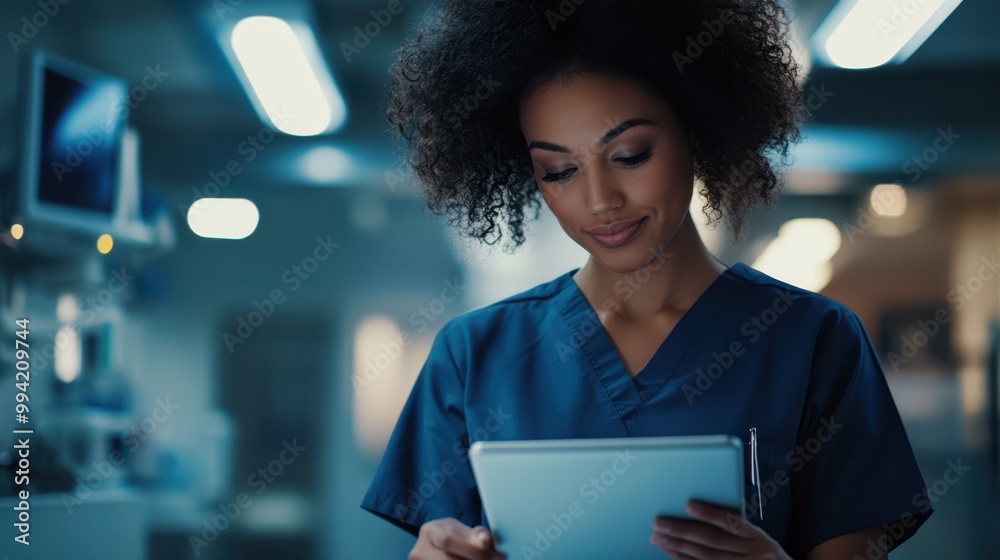 The Nurse Using Digital Tablet The Nurse Using Digital Tablet